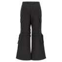 Cargo Pants - High Waisted - Full Length - Black