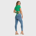 Cropped Wrap Around T Shirt - Green