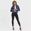 Denim Jacket - Dark Blue + Yellow Stitching