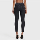 N.O.W® Denim - High Waisted - Petite Length - Black + Black Stitching