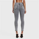 N.O.W® Denim - High Waisted - Petite Length - Grey + Yellow Stitching