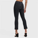 N.O.W® Denim - High Waisted - Kick Flare - Black + Black Stitching