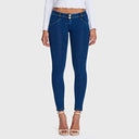 WRUP Denim - Low Rise - Petite Length - Dark Blue + Yellow Stitching