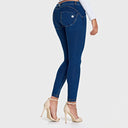 WRUP Denim - Low Rise - Petite Length - Dark Blue + Yellow Stitching