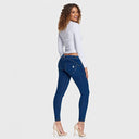 WRUP Denim - Low Rise - Petite Length - Dark Blue + Yellow Stitching