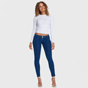 WRUP Denim - Low Rise - Petite Length - Dark Blue + Yellow Stitching