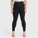 WRUP Curvy Denim - Zip High Waisted - Full Length - Black + Black Stitching