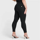 WRUP Curvy Fashion - High Waisted - Petite Length - Black