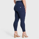 WRUP Curvy Fashion - Zip High Waisted - Petite Length - Navy Blue