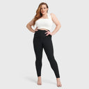 WRUP Curvy Fashion - Zip High Waisted - Full Length - Black