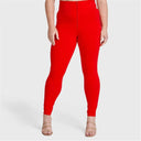 WRUP Curvy Fashion - Zip High Waisted - Full Length - Red