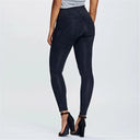 WRUP Denim - High Waisted - Petite Length - Black + Black Stitching