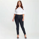WRUP Denim - High Waisted - Full Length - Black + Black Stitching