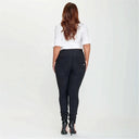 WRUP Denim - High Waisted - Full Length - Black + Black Stitching