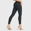 WRUP Denim - Low Rise - Petite Length - Black + Black Stitching