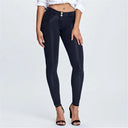 WRUP Denim - Mid Rise - Full Length - Black + Black Stitching