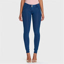 WRUP Denim - Mid Rise - Full Length - Dark Blue + Blue Stitching