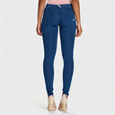 WRUP Denim - Mid Rise - Full Length - Dark Blue + Blue Stitching