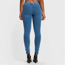 WRUP Denim - Mid Rise - Full Length - Light Blue + Yellow Stitching