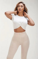WRUP Fashion - High Waisted - Full Length - Light Beige