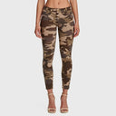 WRUP Fashion - Mid Rise - Petite Length - Brown Camo