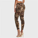 WRUP Fashion - Mid Rise - Petite Length - Brown Camo