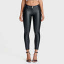 WRUP Faux Leather - Mid Rise - Petite Length - Black