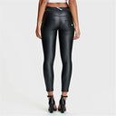 WRUP Faux Leather - Mid Rise - Petite Length - Black