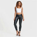 WRUP Faux Leather - Mid Rise - Petite Length - Black