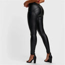 WRUP Faux Leather - Mid Rise - Full Length - Black