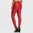 WRUP Faux Leather - Mid Rise - Full Length - Red