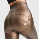 WRUP Faux Leather - Super High Waisted - Full Length - Bronze