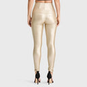 WRUP Faux Leather - Super High Waisted - Full Length - Gold