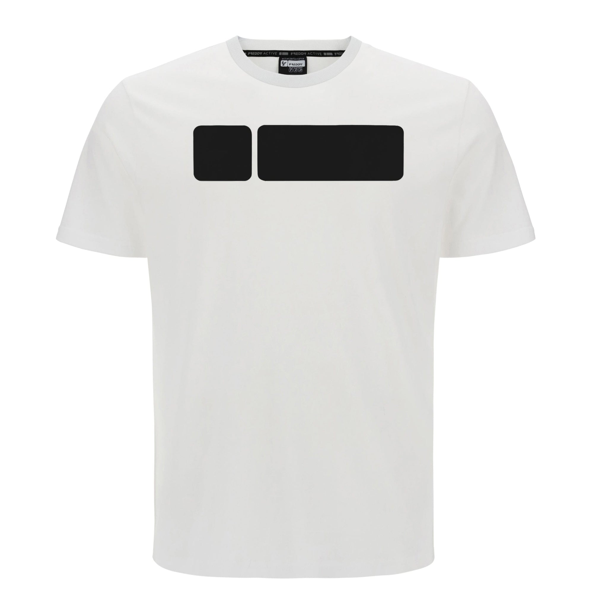Men's T-shirt with Black Logo - White + Black 1