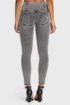 WR.UP® Denim - 3 Button High Waisted - Petite Length - Grey + Yellow Stitching 8