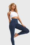 WR.UP® Denim With Front Pockets - Super High Waisted - Petite Length - Dark Blue + Blue Stitching 6