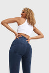 WR.UP® Denim With Front Pockets - Super High Waisted - Petite Length - Dark Blue + Blue Stitching 7
