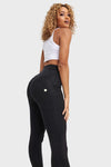 WR.UP® Denim With Front Pockets - Super High Waisted - Petite Length - Black + Black Stitching 4