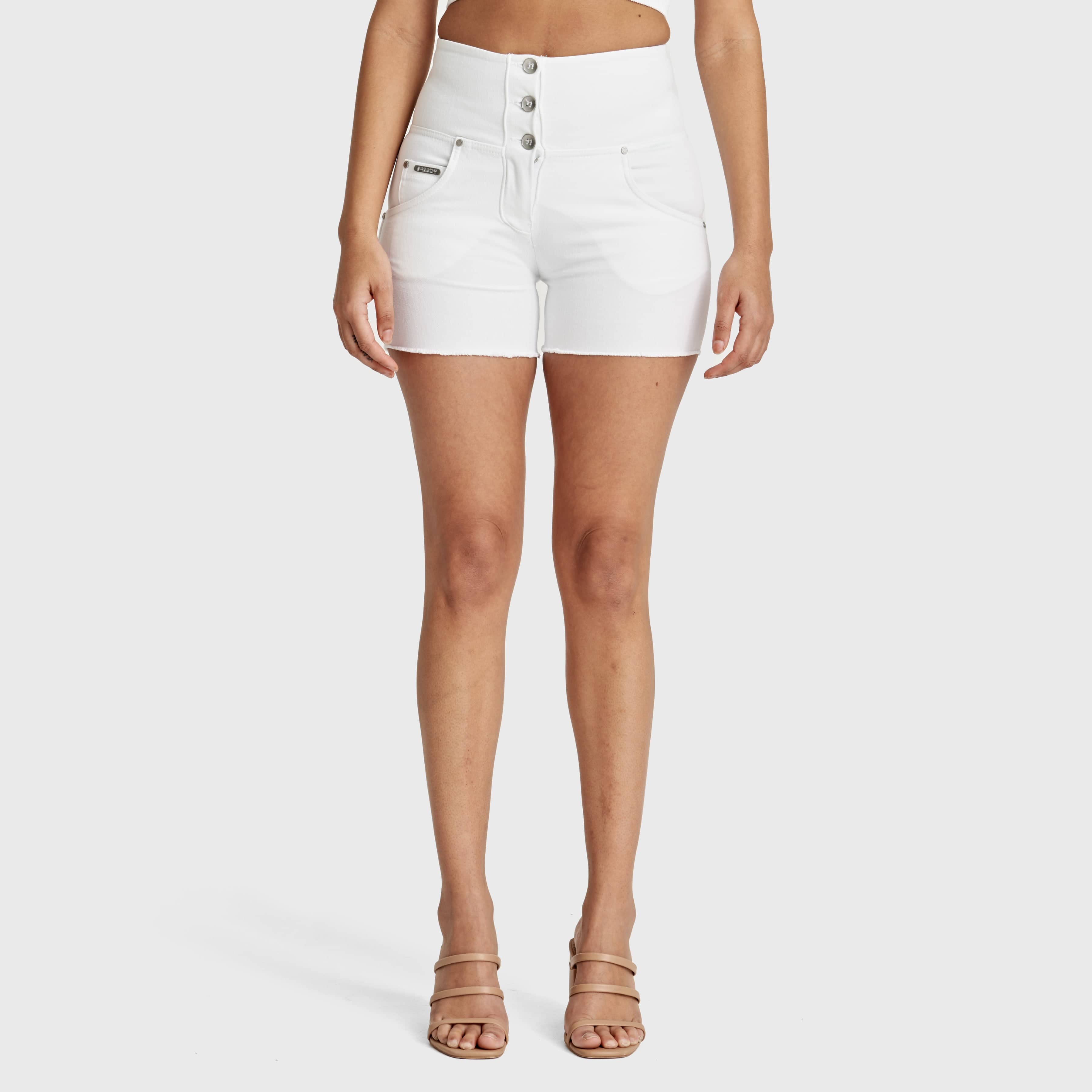 WR.UP® SNUG Jeans - 3 Button High Waisted - Shorts - White 1