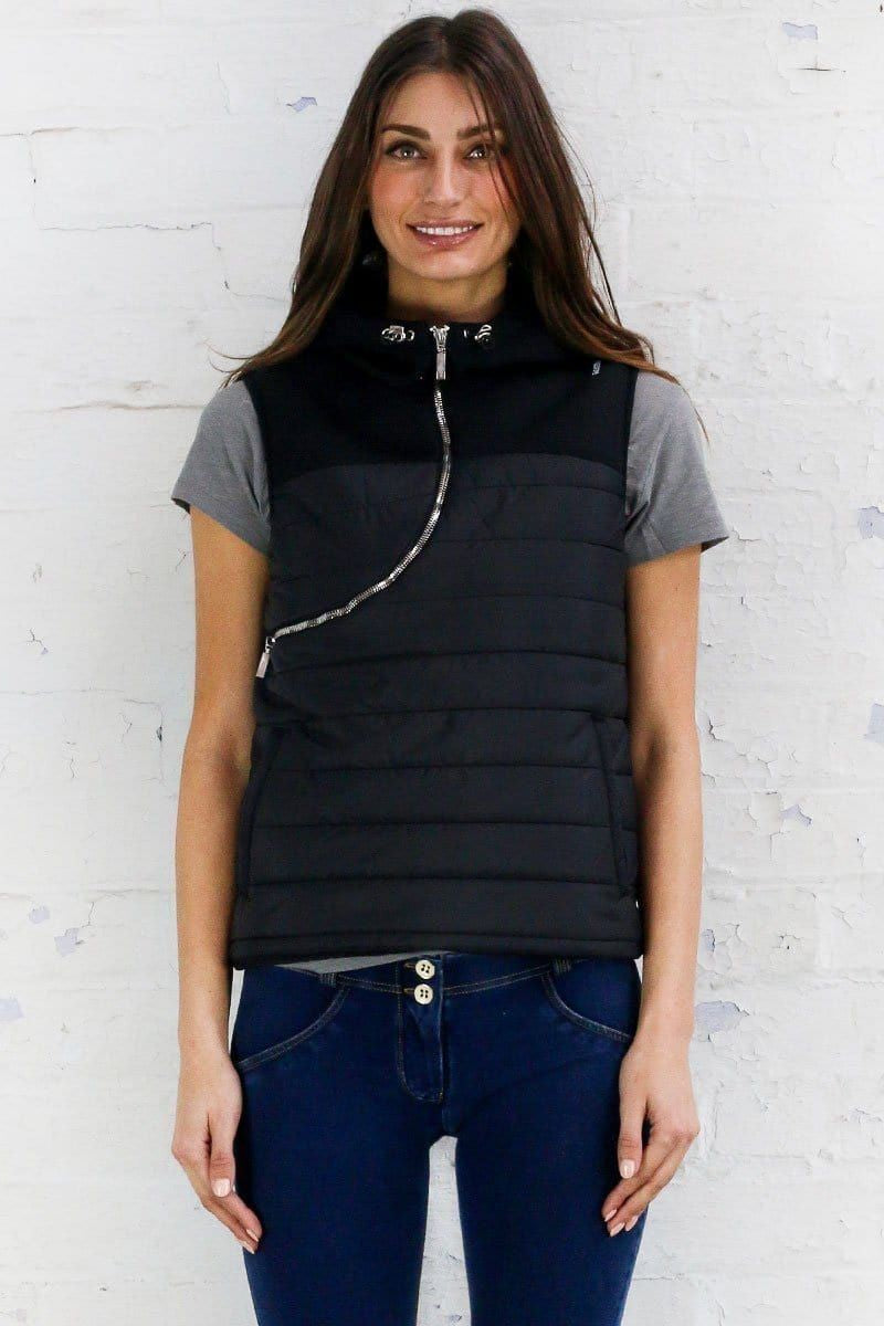 Curve Puffer Vest - Black 2