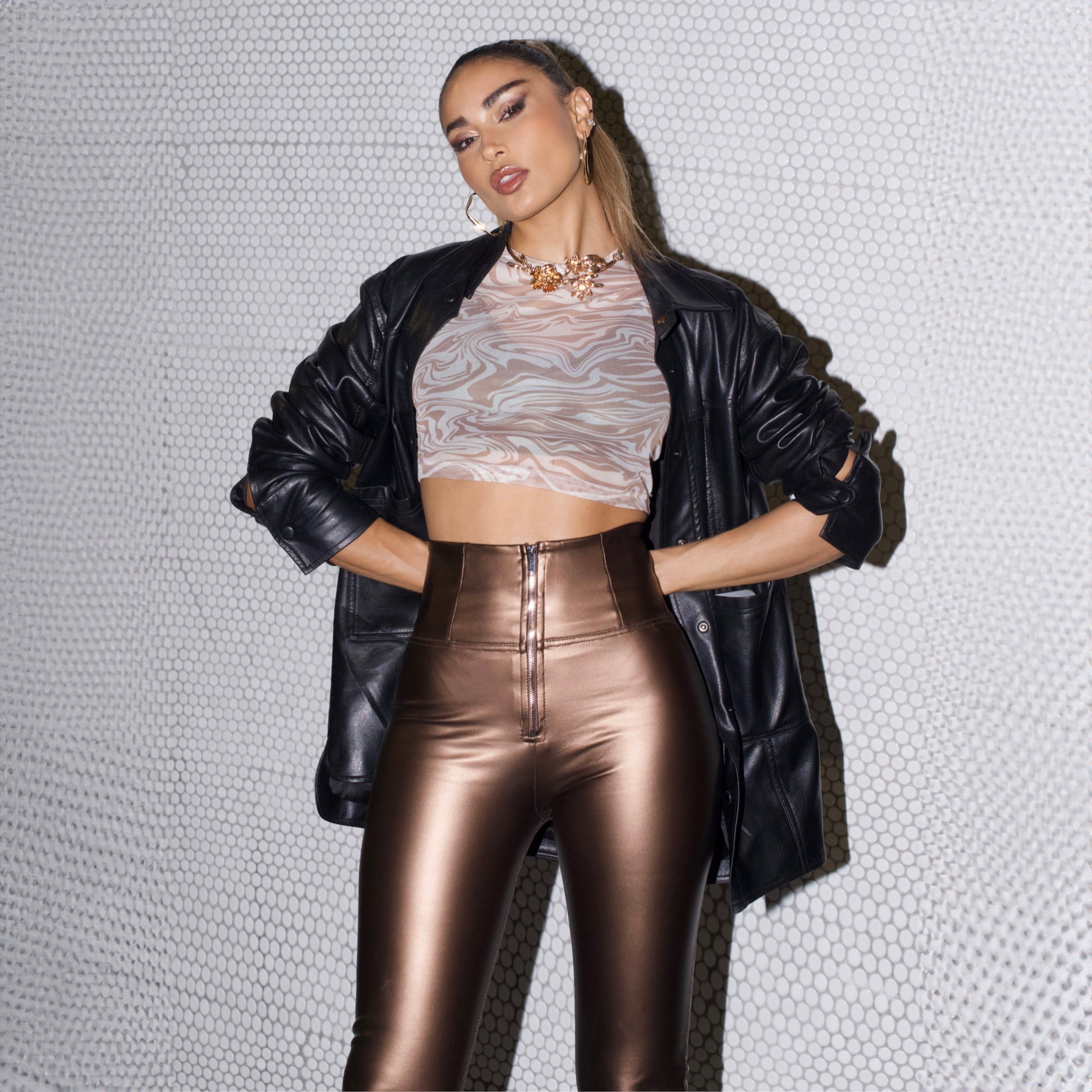 WR.UP® Faux Leather - Super High Waisted - Full Length - Bronze 3