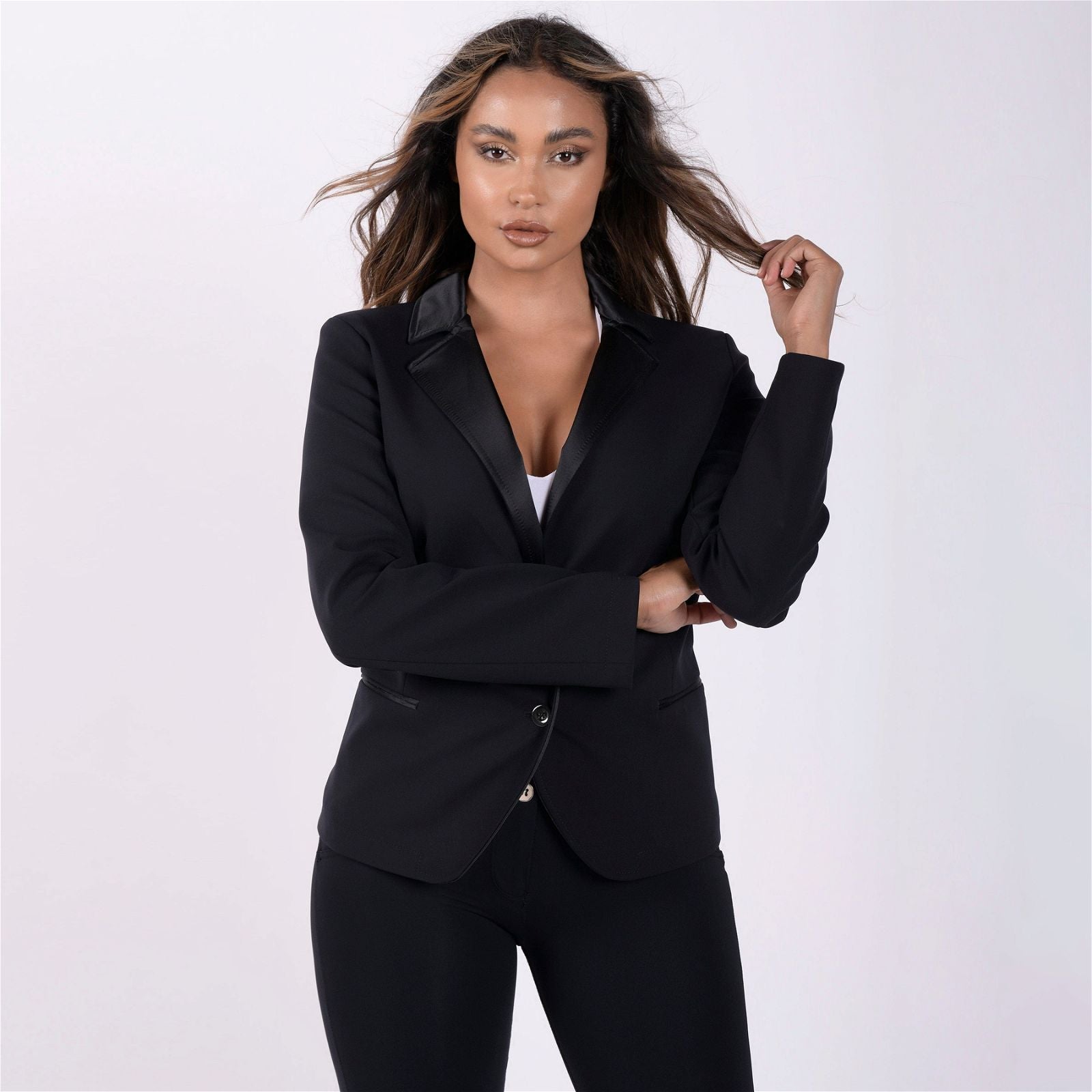 Made In Italy Suit Blazer - Black 1