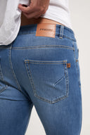 Freddy Men’s Jeans - Coastal Blue with Beige Stitching