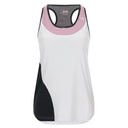MII Racer Back Tank Top - White + Pink