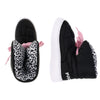 Puff Boots with Fleece Lining - Black + Leopard Lining 4
