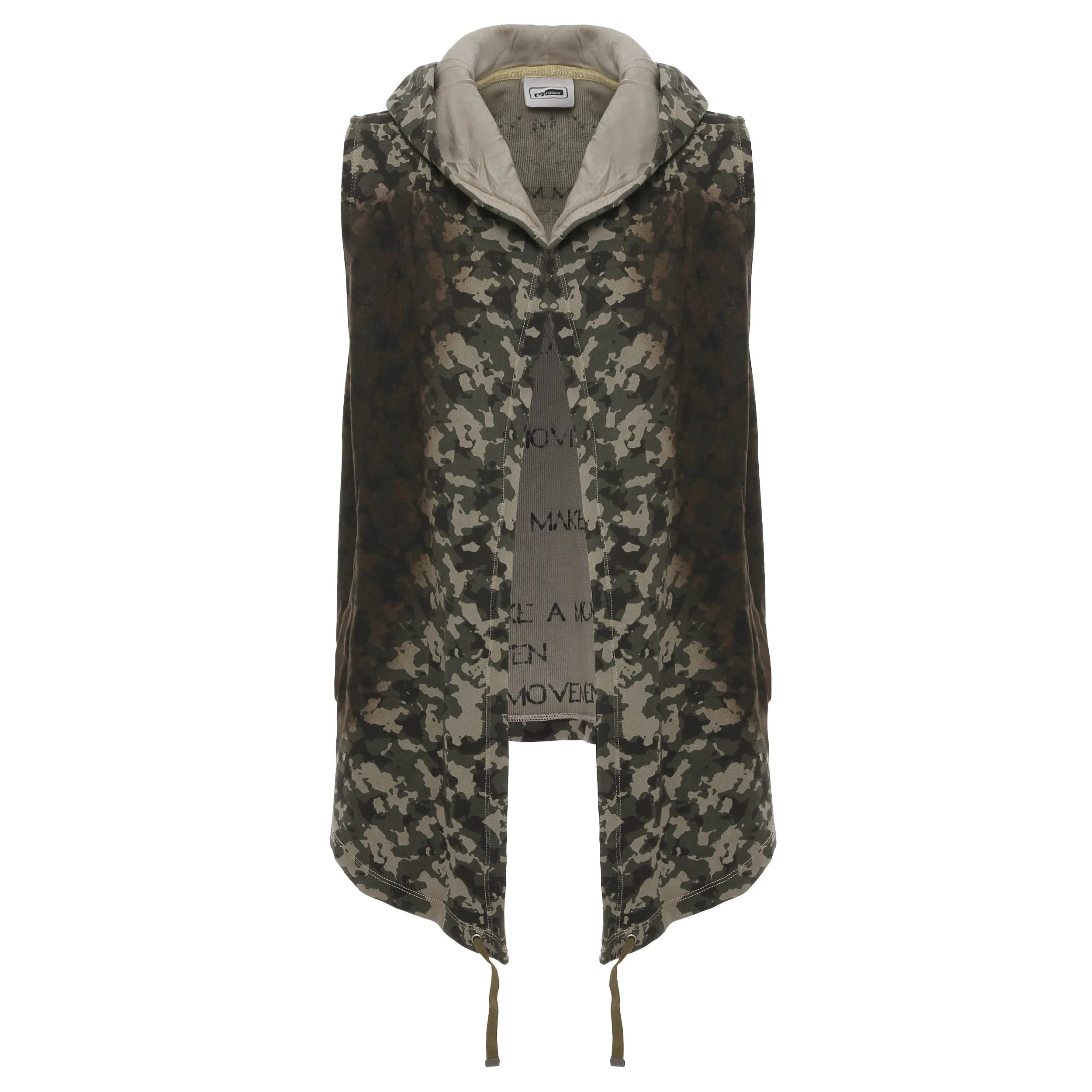 Hooded Waistcoat - Green Camo