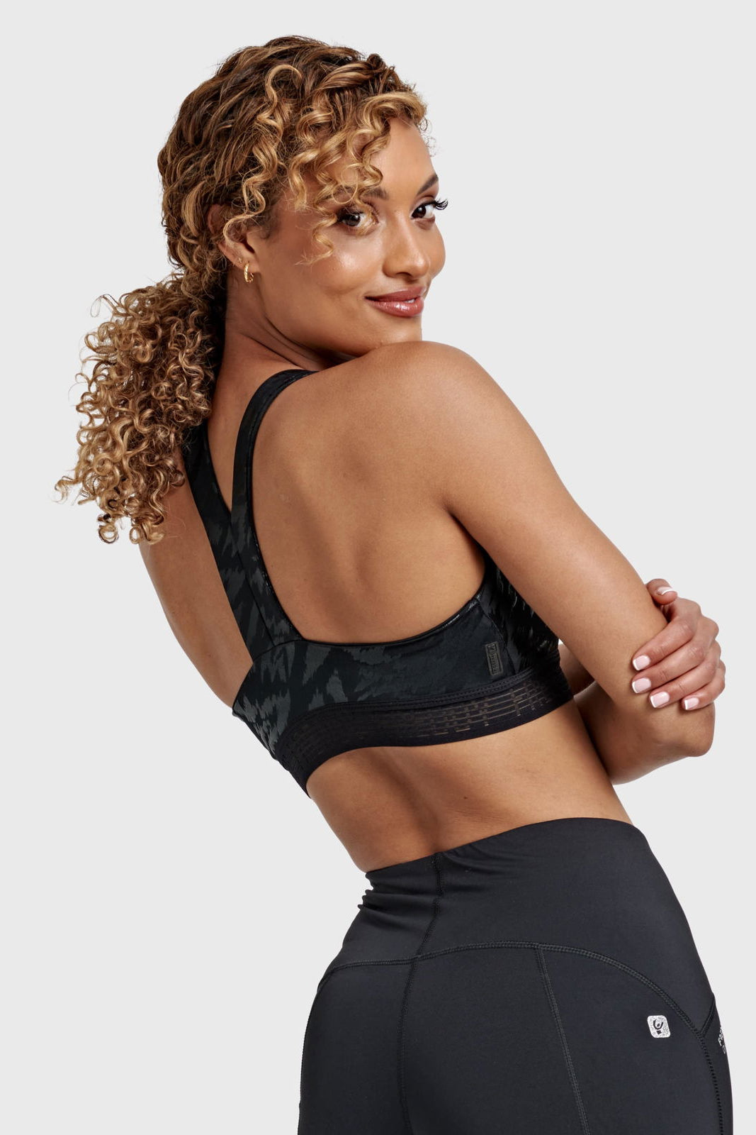 Sports Bra Tonal Zebra Print - Black 3