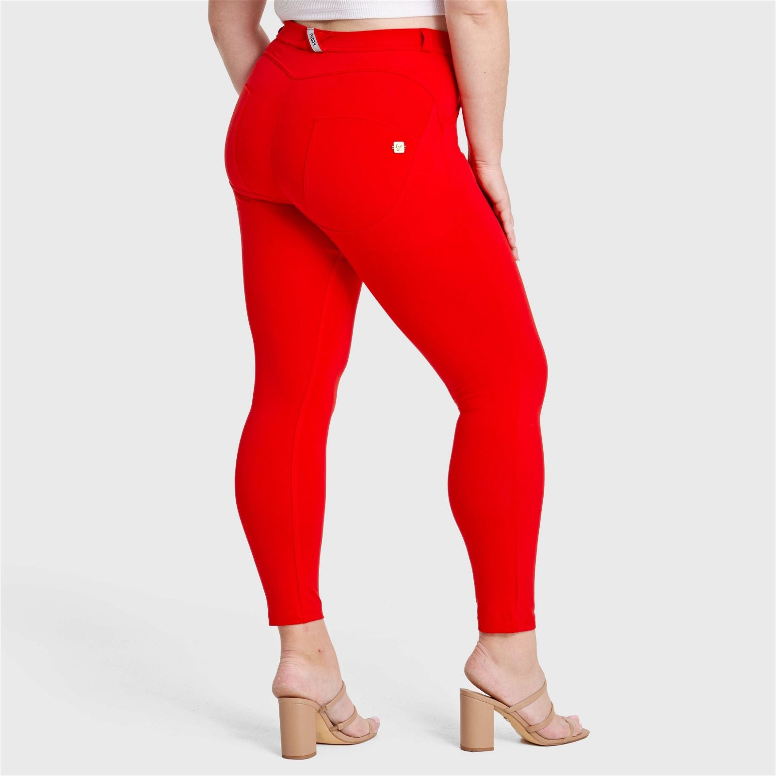 WR.UP® Curvy Fashion - Cintura alta - Largo completo - Rojo  2