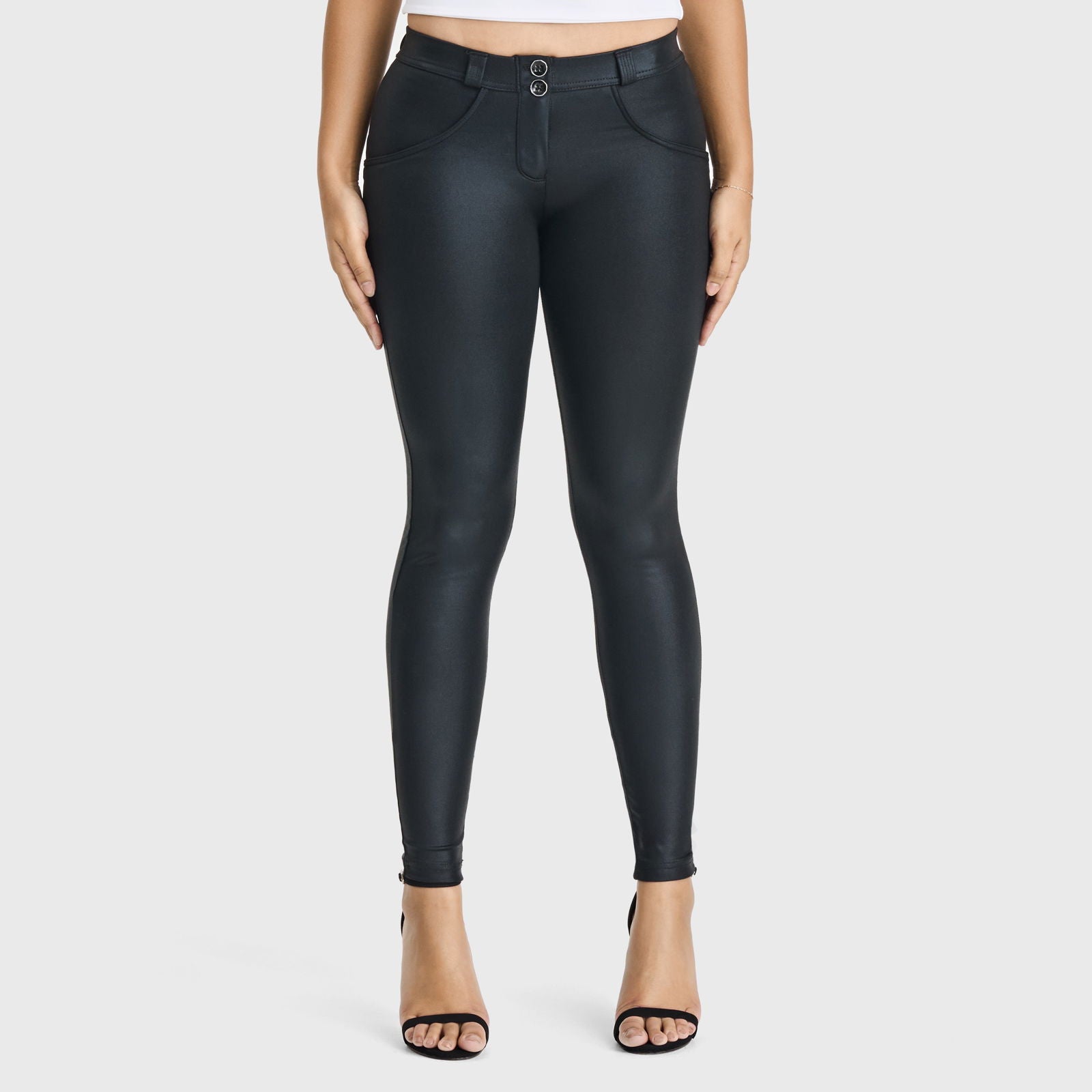 WR.UP® Disco Pants - Mid Rise - Full Length - Black - Freddy USA