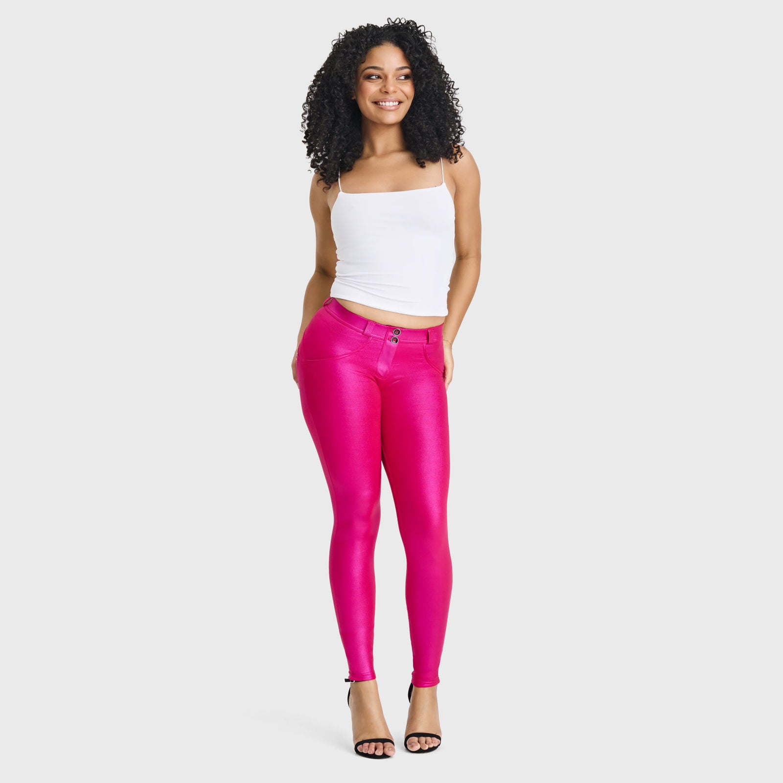 WR.UP® Disco Pants - Mid Rise - Full Length - Hot Pink 2